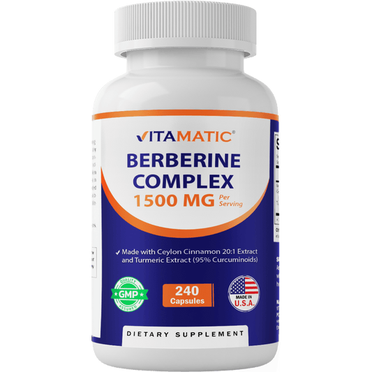Berberine with Ceylon Cinnamon 1500mg - 240 Vegetarian Capsules