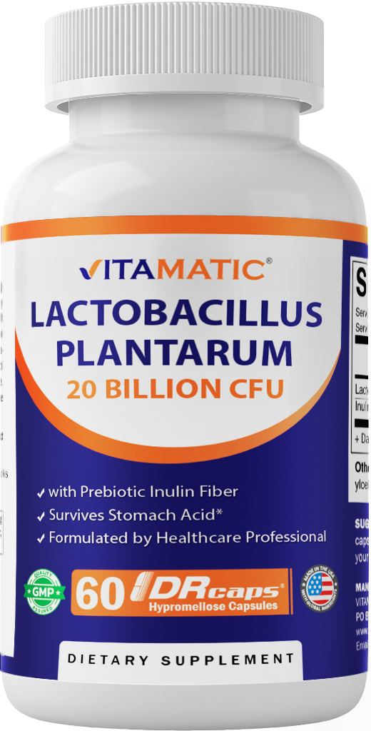 Lactobacillus Plantarum 20 Billion CFU, 60 DR Capsules