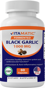 Fermented Black Garlic Extract 1000 mg 60 Capsules