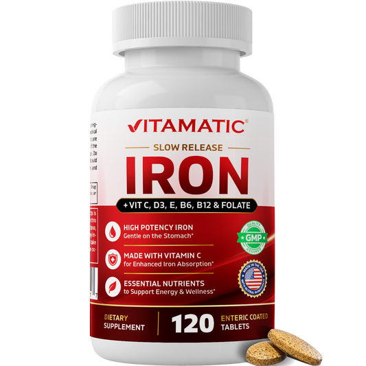 Vitamatic Slow Release Iron Complex, 120 Enteric Coated Tablets
