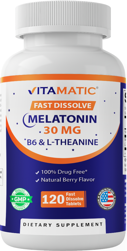 Melatonin 30 mg with L-Theanine & B6 Tablets