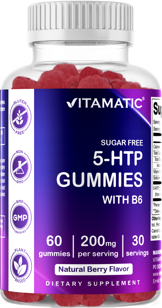 Sugar Free 5-HTP 200mg with B6 Gummies 60 Ct