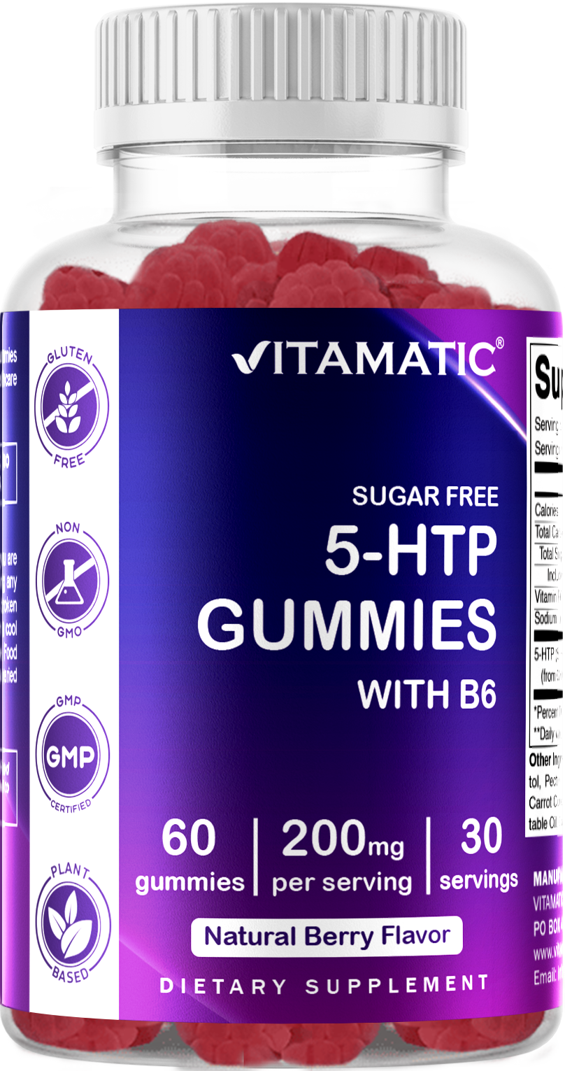Sugar Free 5-HTP 200mg with B6 Gummies 60 Ct