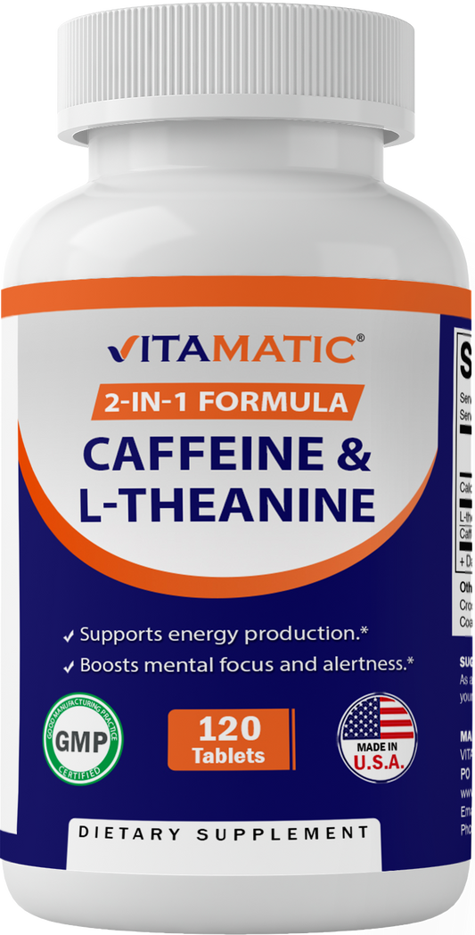 L-Theanine 200mg with Caffeine 100mg 120 Tablets