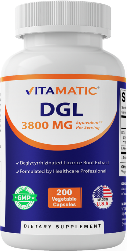 DGL Licorice Extract 3800mg 200 Capsules