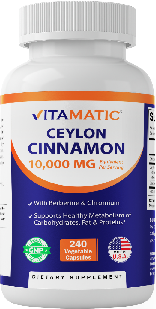 Ceylon Cinnamon 10000 mg 240 Vegetable Capsules