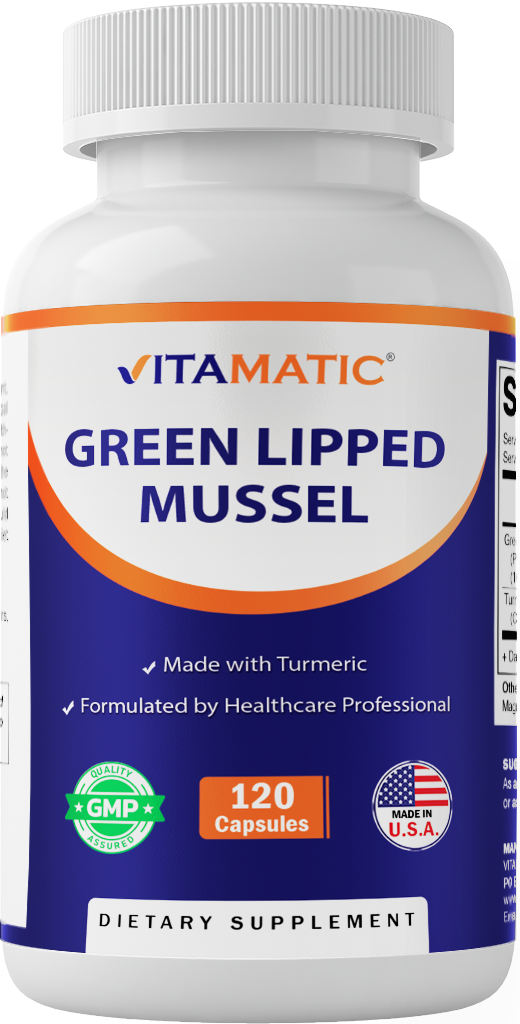 Green Lipped Mussel 2500 mg Equivalent with Turmeric - 120 Veg Capsules