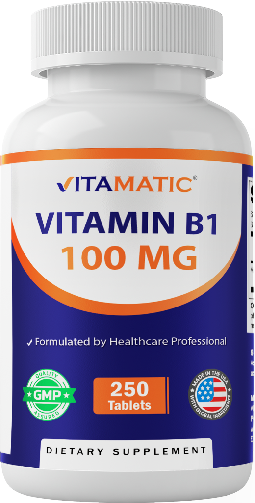 Vitamin B1 100mg High Potency, 250 Tablets