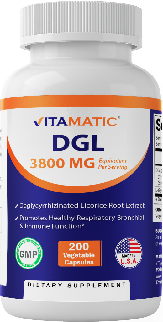 DGL Licorice Extract 3800 mg 200 Capsules