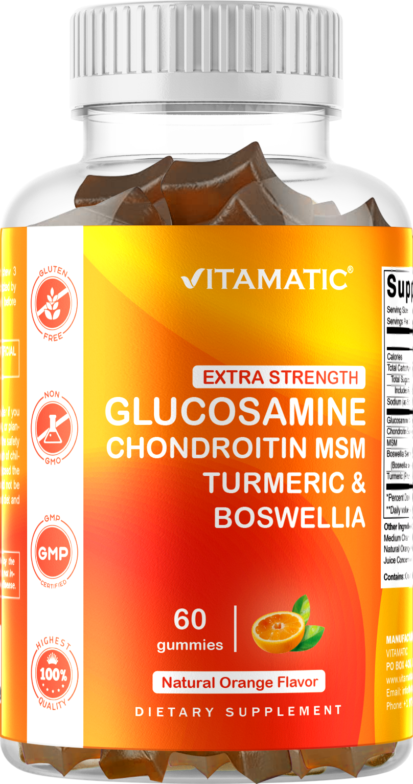 Glucosamine Chondroitin MSM Boswellia Turmeric 60 Gummies