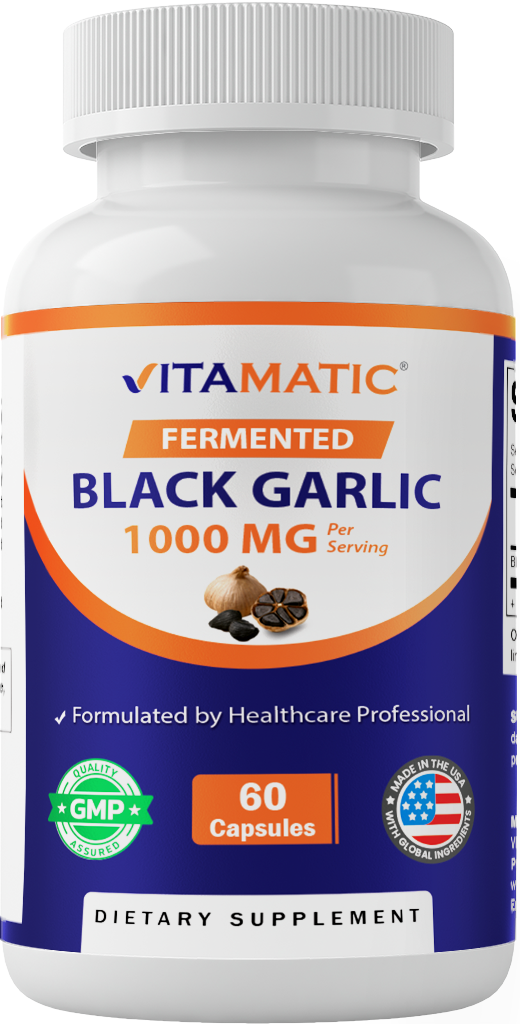 Fermented Black Garlic Extract 1000mg per Serving Capsules