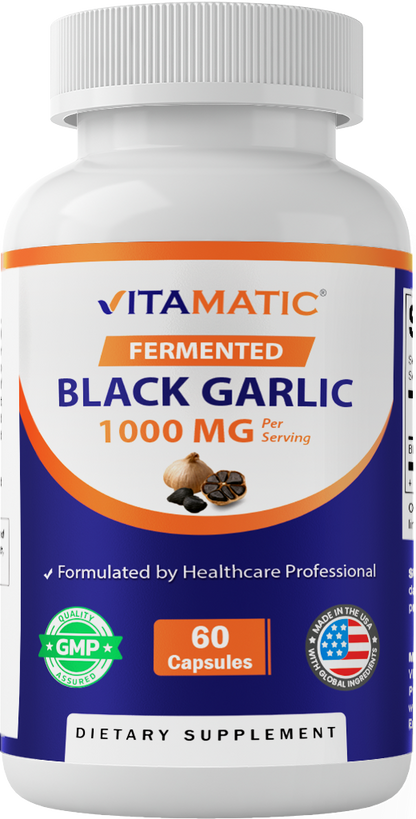 Fermented Black Garlic Extract 1000mg per Serving Capsules