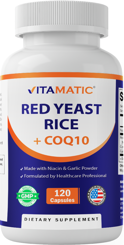 Red Yeast Rice 1200mg with CoQ10, 120 Capsules
