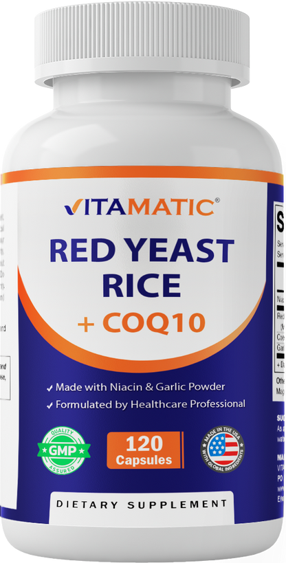 Red Yeast Rice 1200mg with CoQ10, 120 Capsules