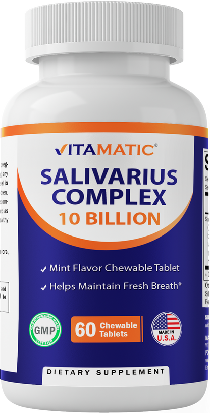 Salivarius Complex 10 Billion Chewable Mint Flavored Tablet - 60 Count