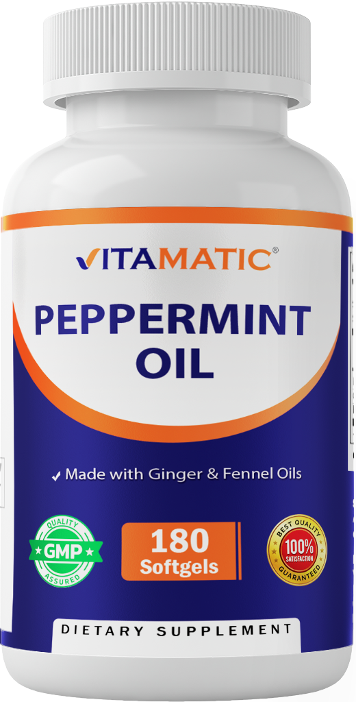 Peppermint Oil Supplement, 180 Softgels
