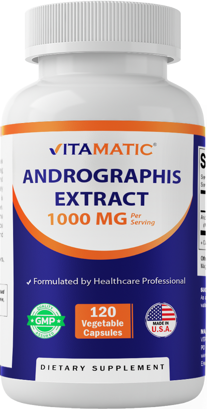 Andrographis Extract 1000 mg Per Serving - 120 Veg Capsules