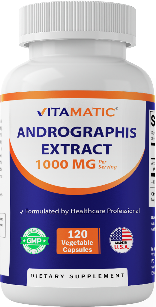 Andrographis Extract 1000 mg Per Serving - 120 Veg Capsules