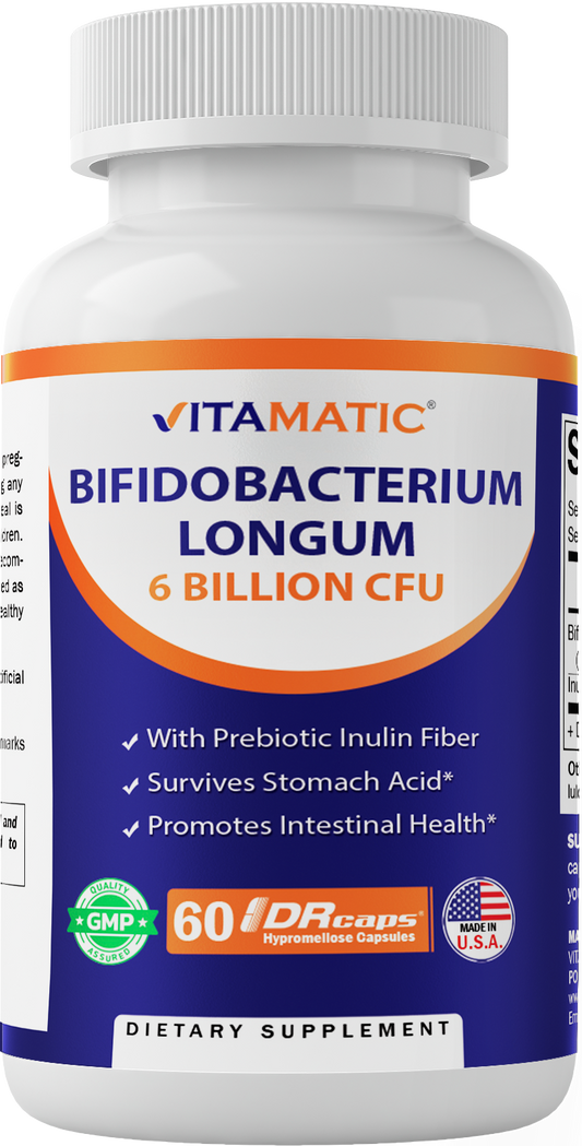 Bifidobacterium Longum 6 Billion CFU per DR Capsule - 60 Count
