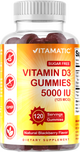 Sugar Free Vitamin D3 5000 IU 120 Gummies
