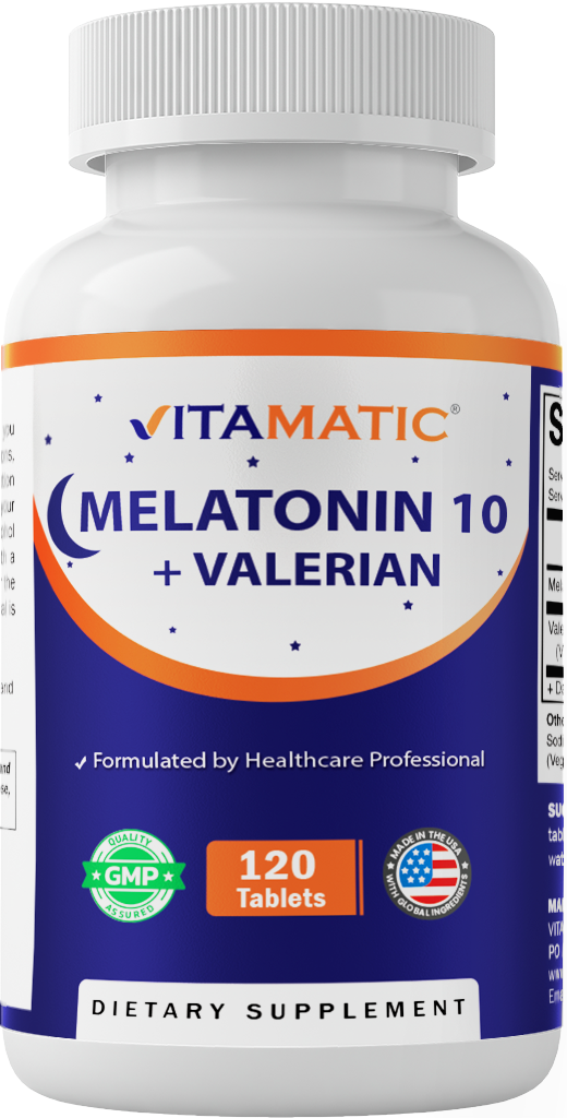 Melatonin 10mg + Valerian 4:1 Extract, 120 Tablets
