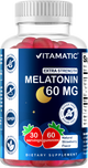 Sugar Free Melatonin 60mg Gummies 60 Ct