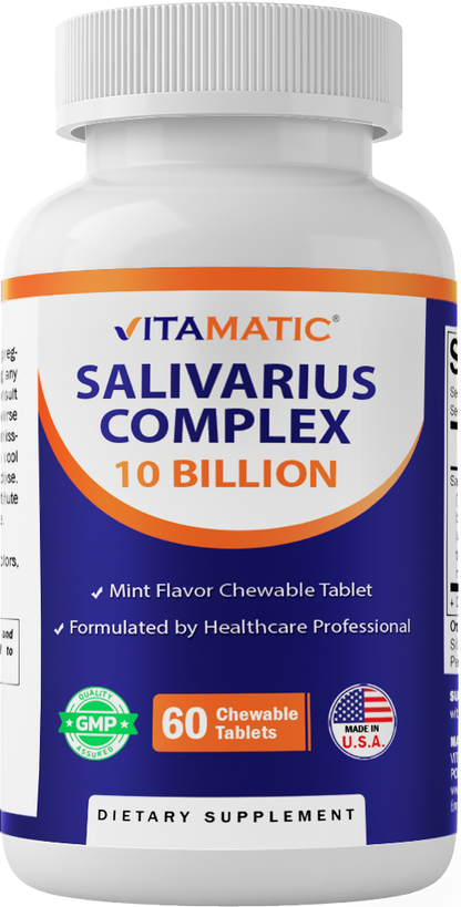 Salivarius Complex 10 Billion Chewable Mint Flavored Tablet - 60 Count