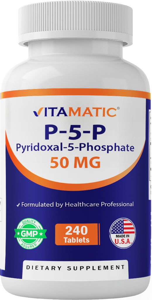 P5P 50 mg – Pyridoxal-5-Phosphate – Active Form of Vitamin B6 – 240 Tablets