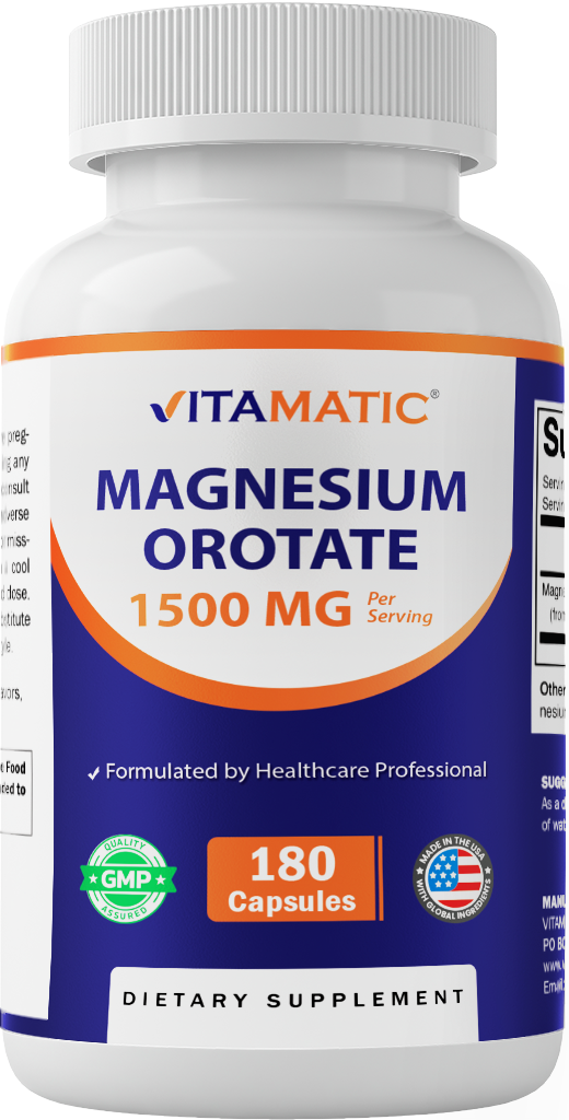 Magnesium Orotate 1500mg per Serving, 120 Capsules