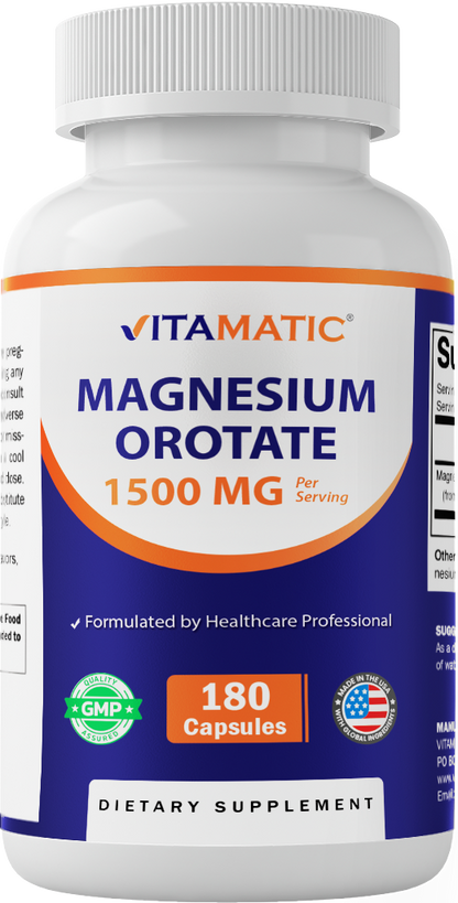 Magnesium Orotate 1500mg per Serving, 120 Capsules