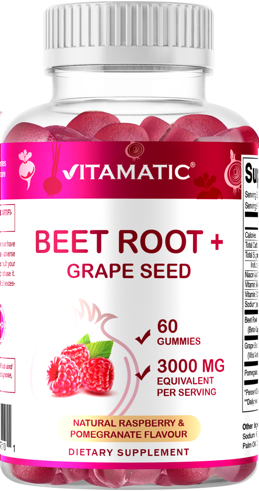 Beet Root Gummies 3000 mg Equivalent Per Serving - 60 Gummies