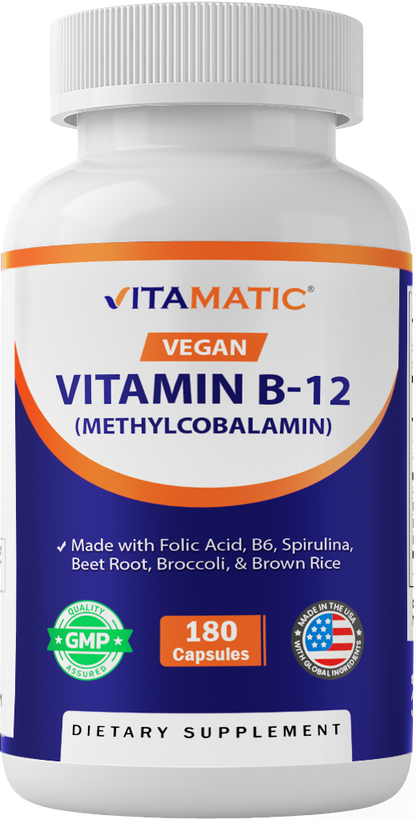 Vegan Methyl B12 1000 mcg + Folic Acid Capsules