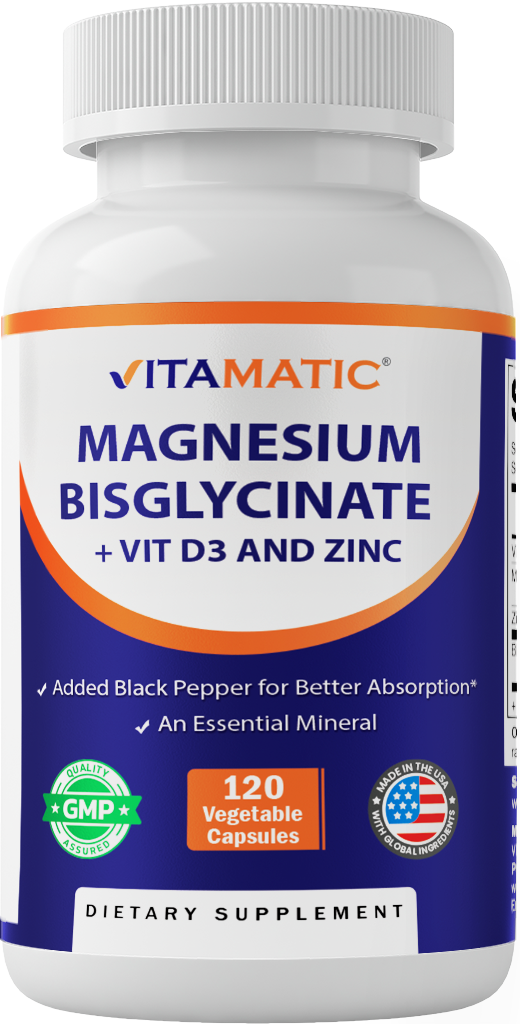 Magnesium Bisglycinate + Oxide with Vitamin D3 & Zinc