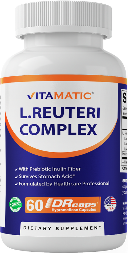Vitamatic Lactobacillus Reuteri Complex 22 Billion, 60 DR Capsules