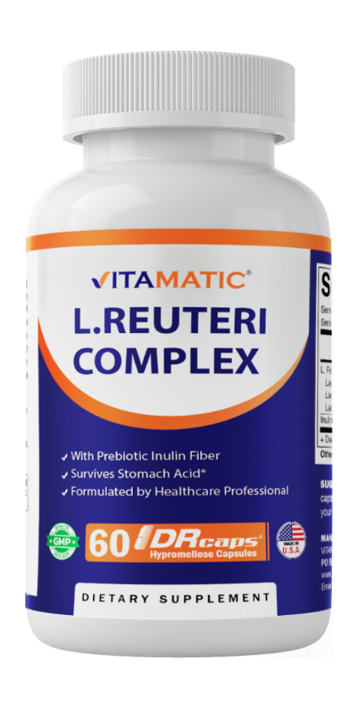 Vitamatic Lactobacillus Reuteri Complex 22 Billion, 60 DR Capsules