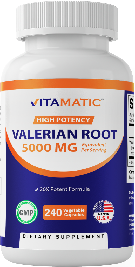 Valerian Root 5000 mg Equivalent per Capsule  240 Capsules