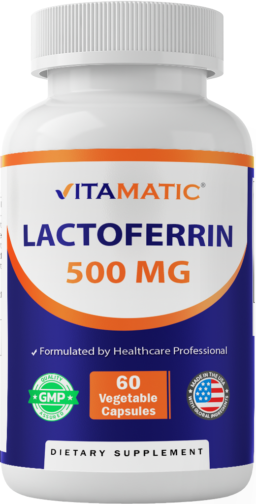 Lactoferrin 500mg Supplement, 60 Veg Capsules