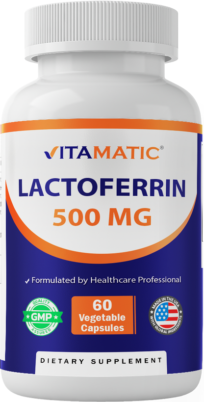 Lactoferrin 500mg Supplement, 60 Veg Capsules
