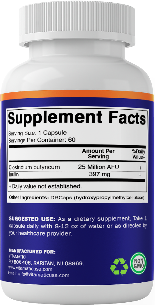 Clostridium butyricum 25 Million AFU - 60 DRCapsules