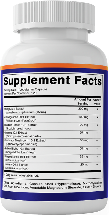 Shilajit Complex 9000mg Equivalent, 120 Capsules