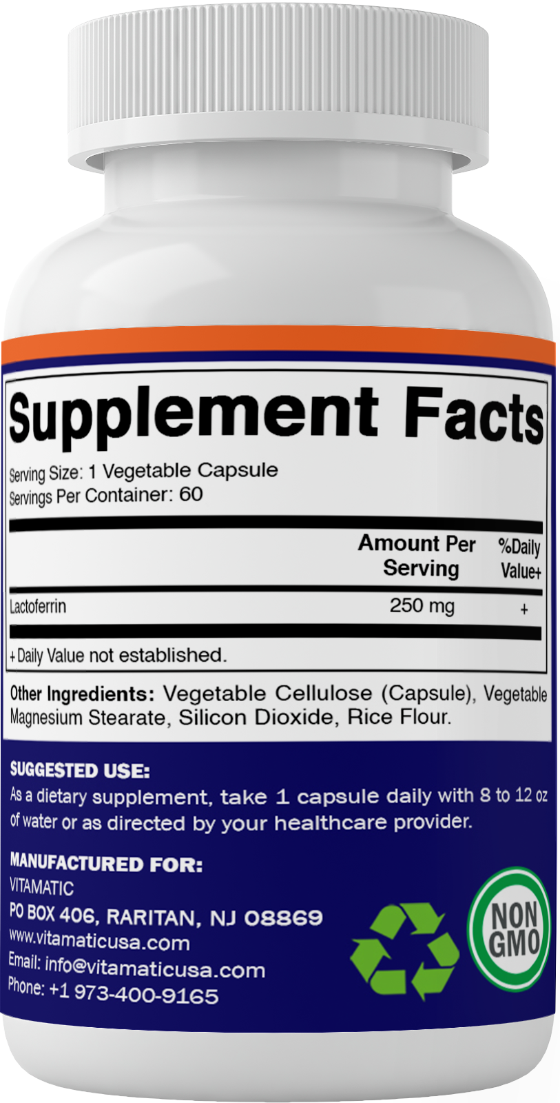 Lactoferrin 250 mg 60 Veg Capsules