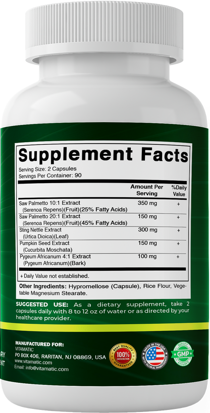 Saw Palmetto Extract, 180 Veg Capsules