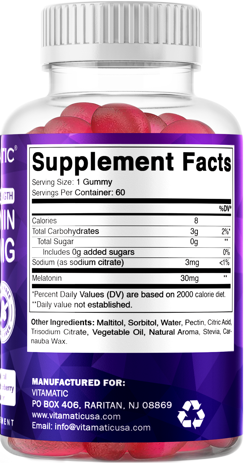 Sugar Free Melatonin 30mg - 60 Gummies