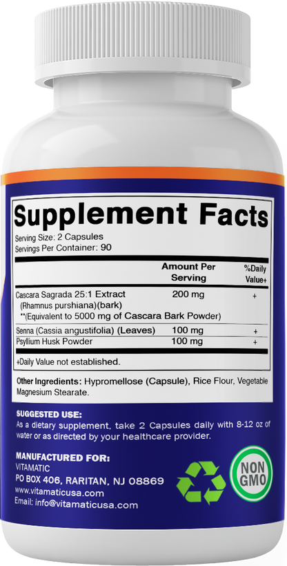 Cascara Sagrada - 180 Vegetable Capsules