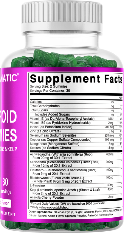 Thyroid Support with Kelp & Iodine - 60 Gummies