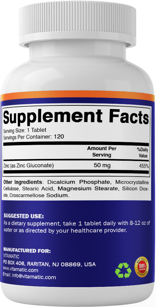 Zinc 50mg Tablets