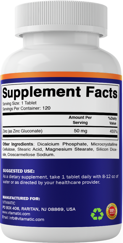 Zinc 50mg Tablets