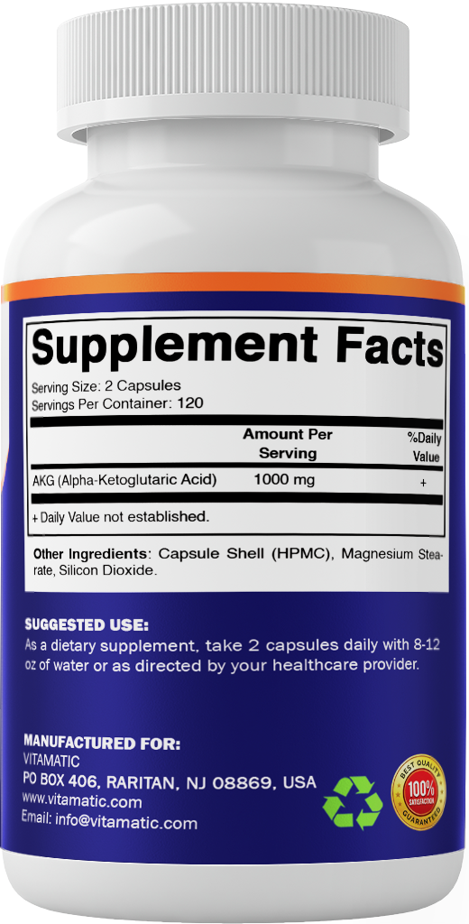 Alpha-Ketoglutaric Acid (AKG) Veg Capsules