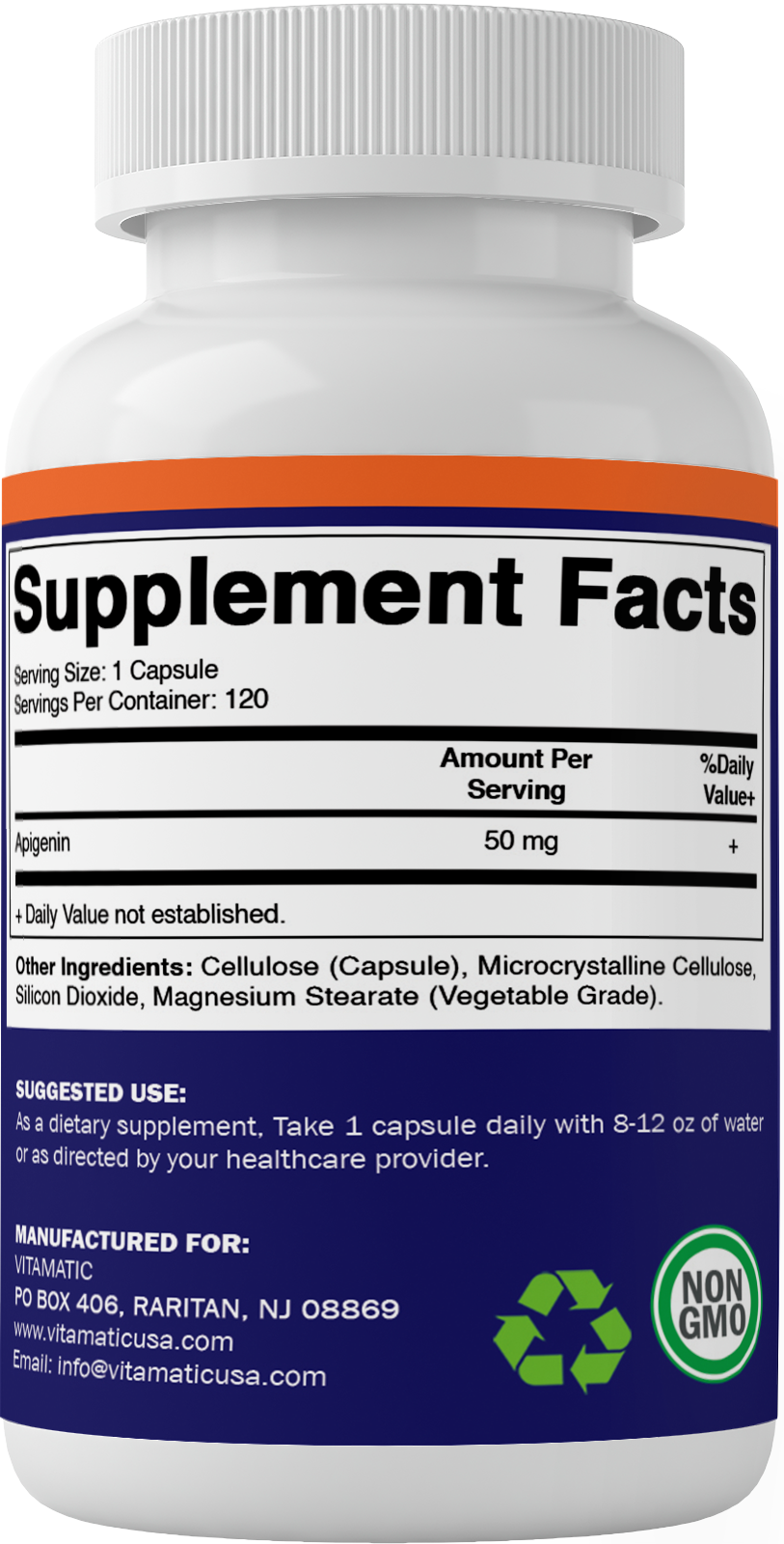 Apigenin 50 mg 120 Vegetarian Capsules