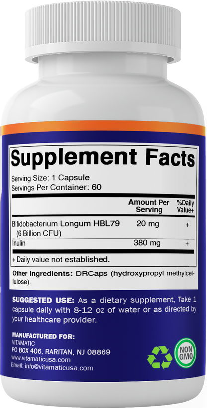 Bifidobacterium Longum 6 Billion CFU - 60 DRCapsules